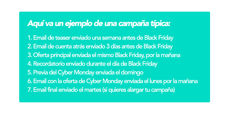 Xceed-Black Friday-Bullet Points for Emailing Calendar (ES)