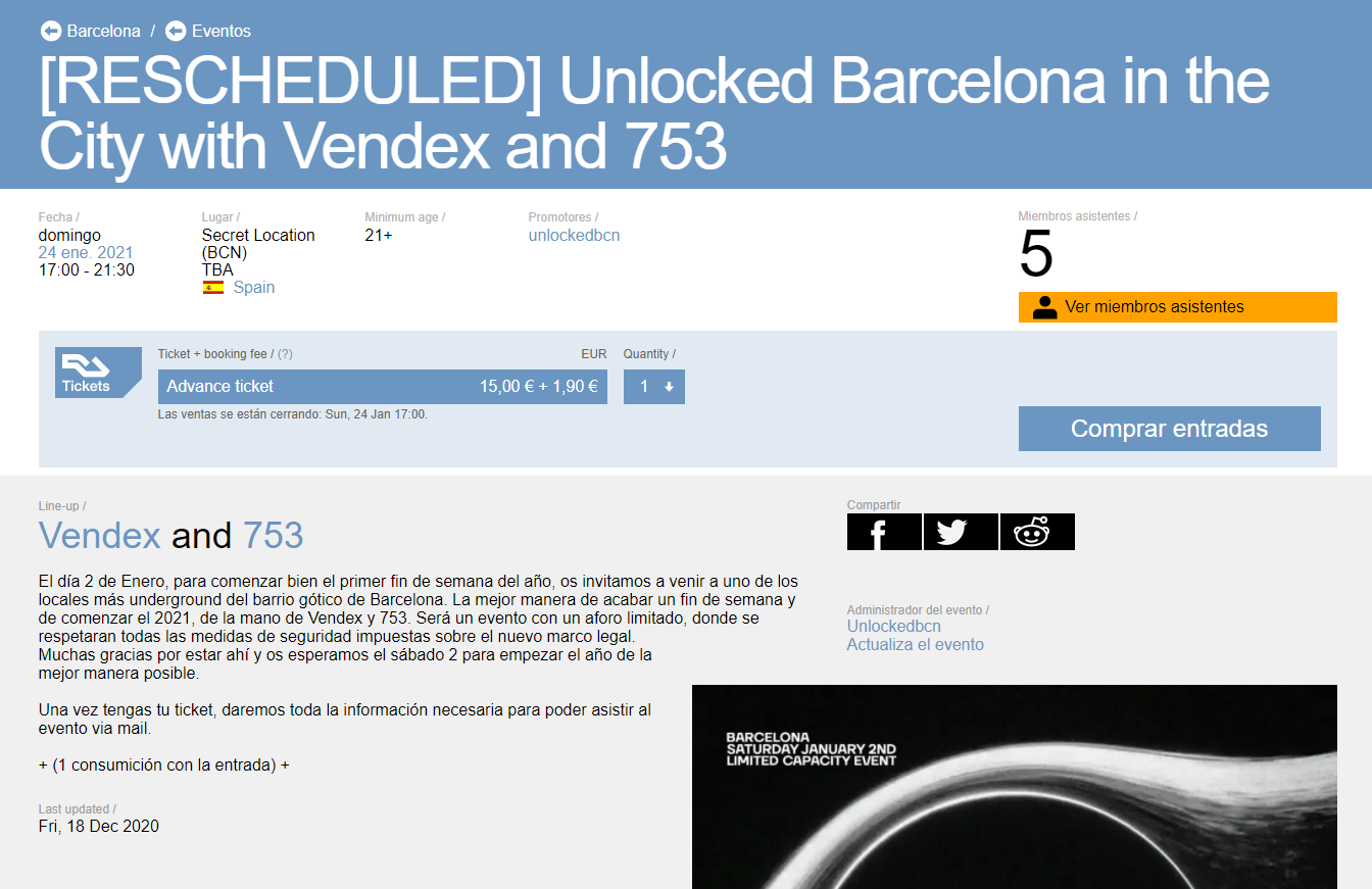 Resident Advisor-Unlocked Barcelona-Event