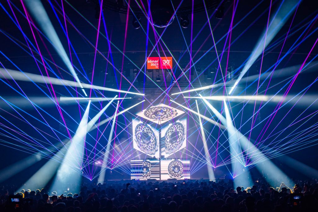 Aphex Twin laser show en Sónar 2023 Barcelona