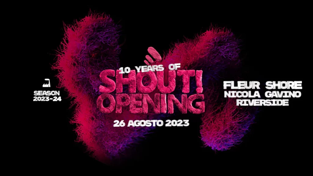 Artwork design for Shout! Opening in Audiodrome