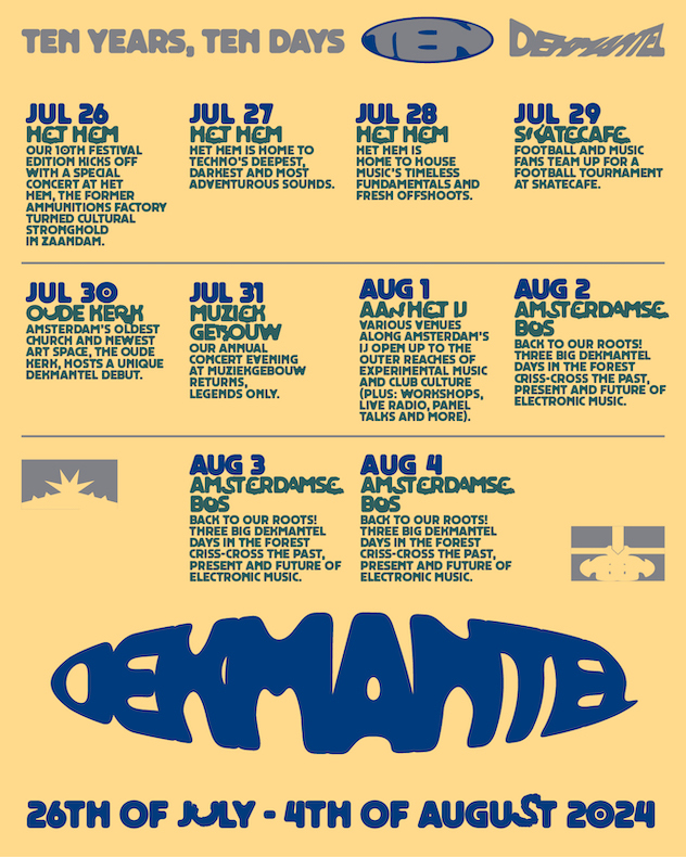 dekmantel 2024 amsterdam festival electronic music line-up