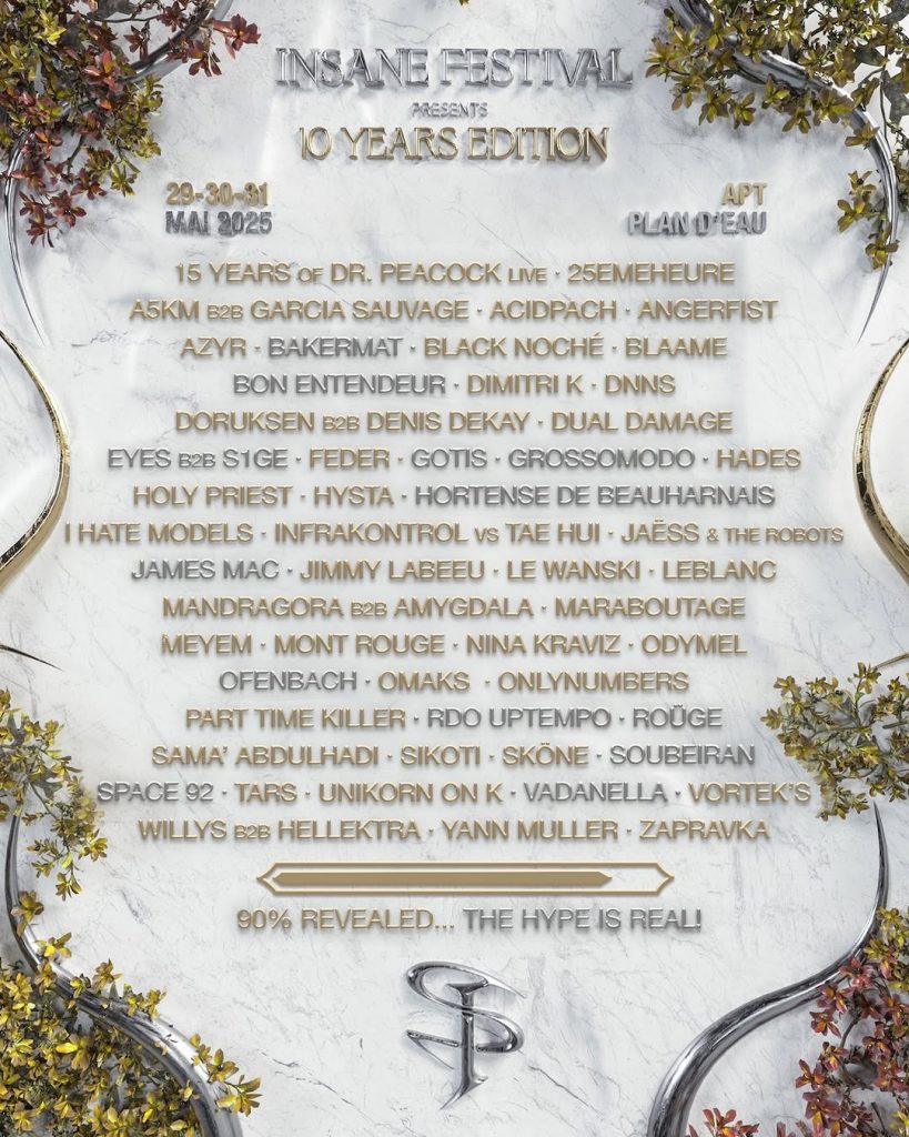 Insane Festival 2025 artwork lineup