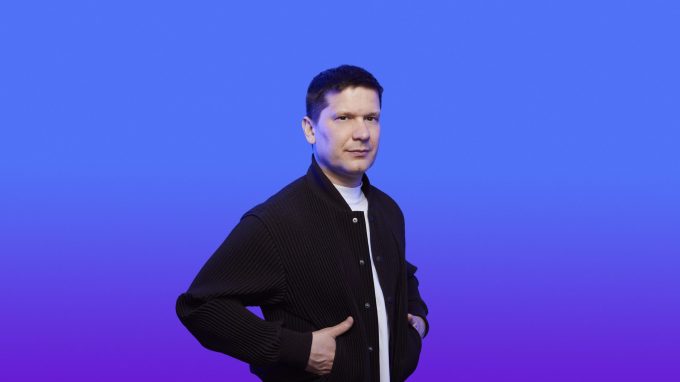 Tim Sweeney at Apple Music Radio studio for NIGHTMAG Talks interview about Beats in Space and human curation.