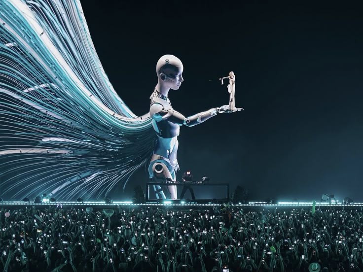 Visuals made by Alessio de Vecchi for an Anyma live set