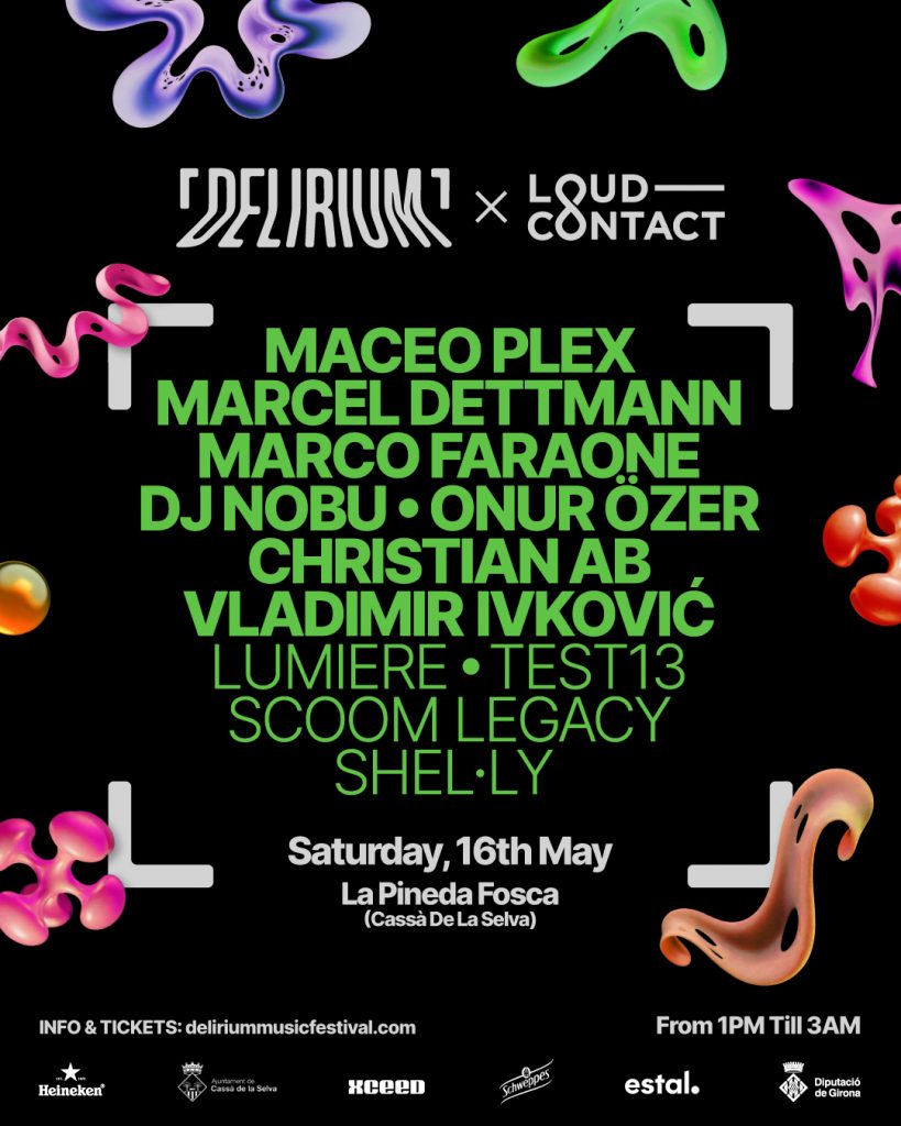 Delirium x Loud-Contact flyer for the event happening in May 2026