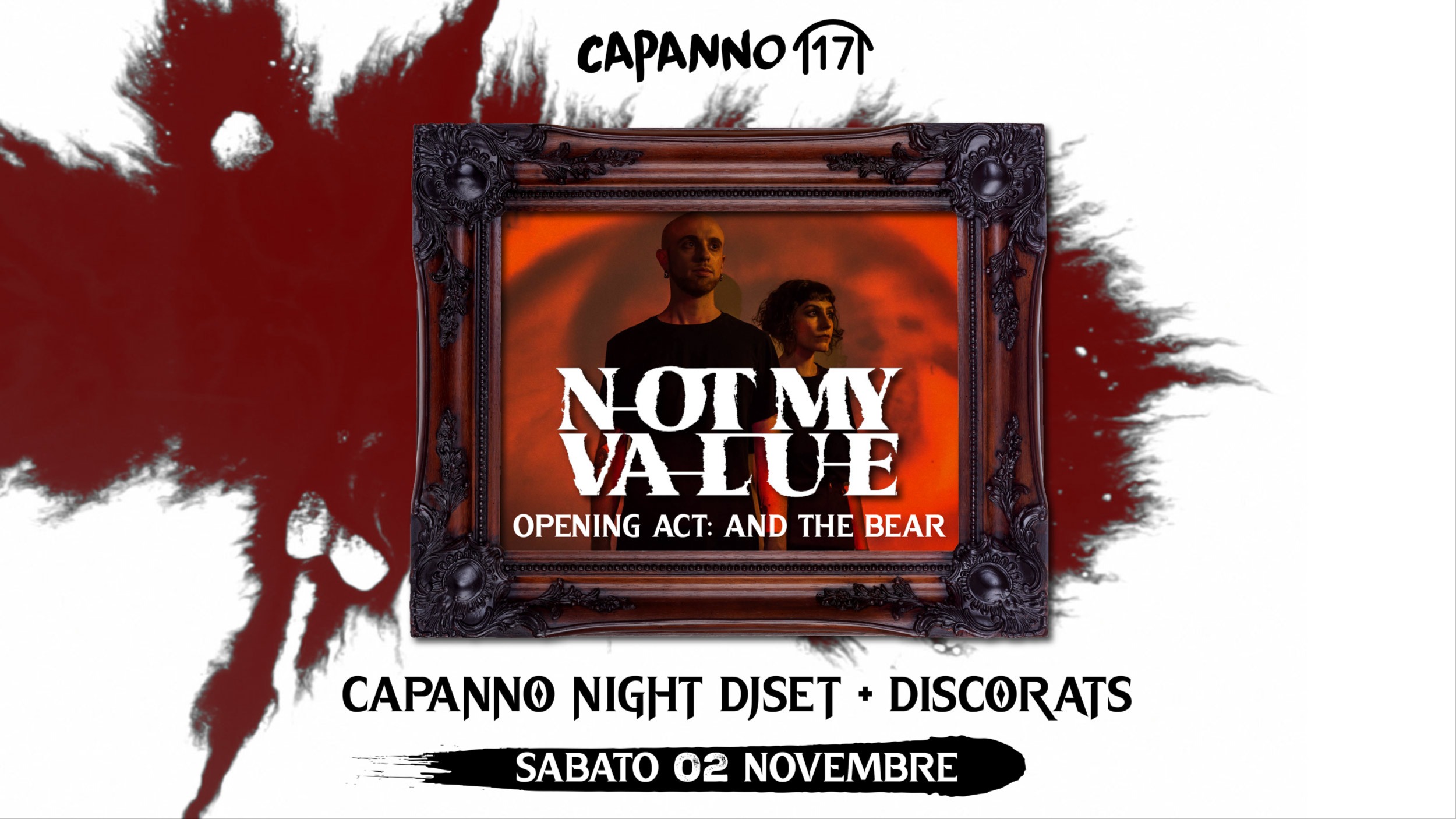 02.11.24 - Piccole Leggende Presenta: NOT MY VALUE Live + Capanno Night DjSet + Discorats