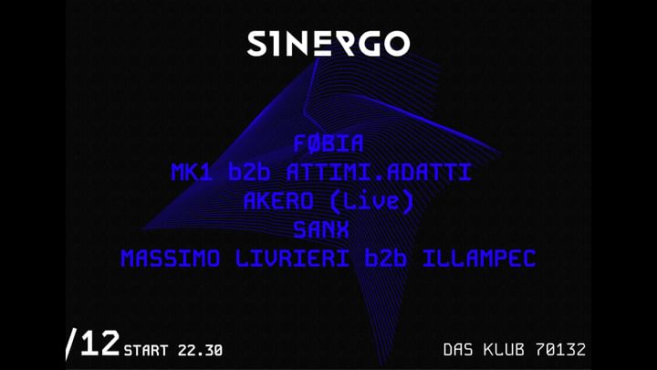 Cover for event: 06|12 SINERGO at DAS KLUB