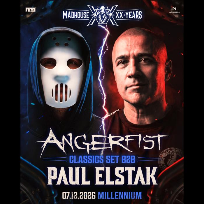 Cartel de 20º Aniversario Madhouse en Ultraclub Millennium