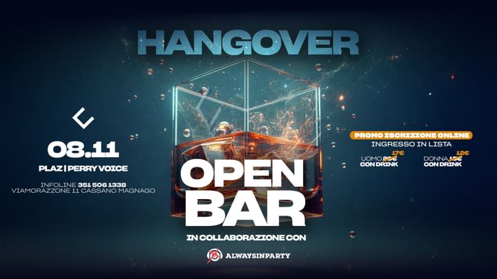 Cover for event: 08.11 - HANGOVER - OPEN BAR 