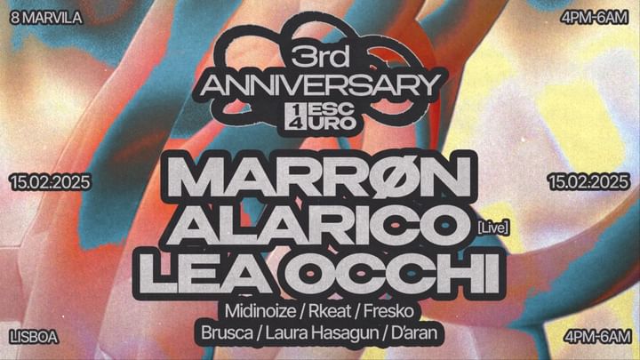 Cover for event: 1/4 Escuro 3rd Anniversary