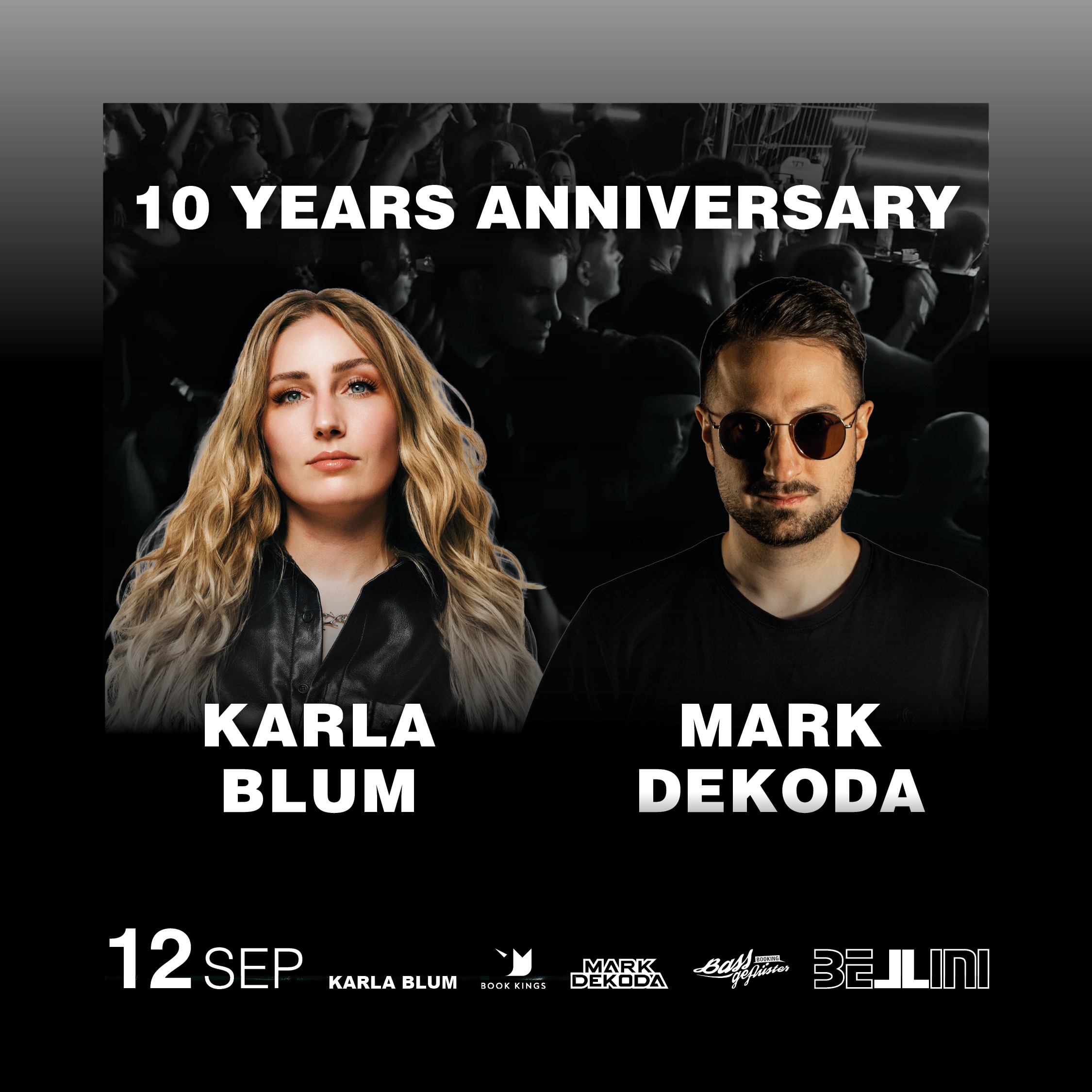 10 Years Anniversary - Techno-Party am Sa 12 Sept. im Bellini Club