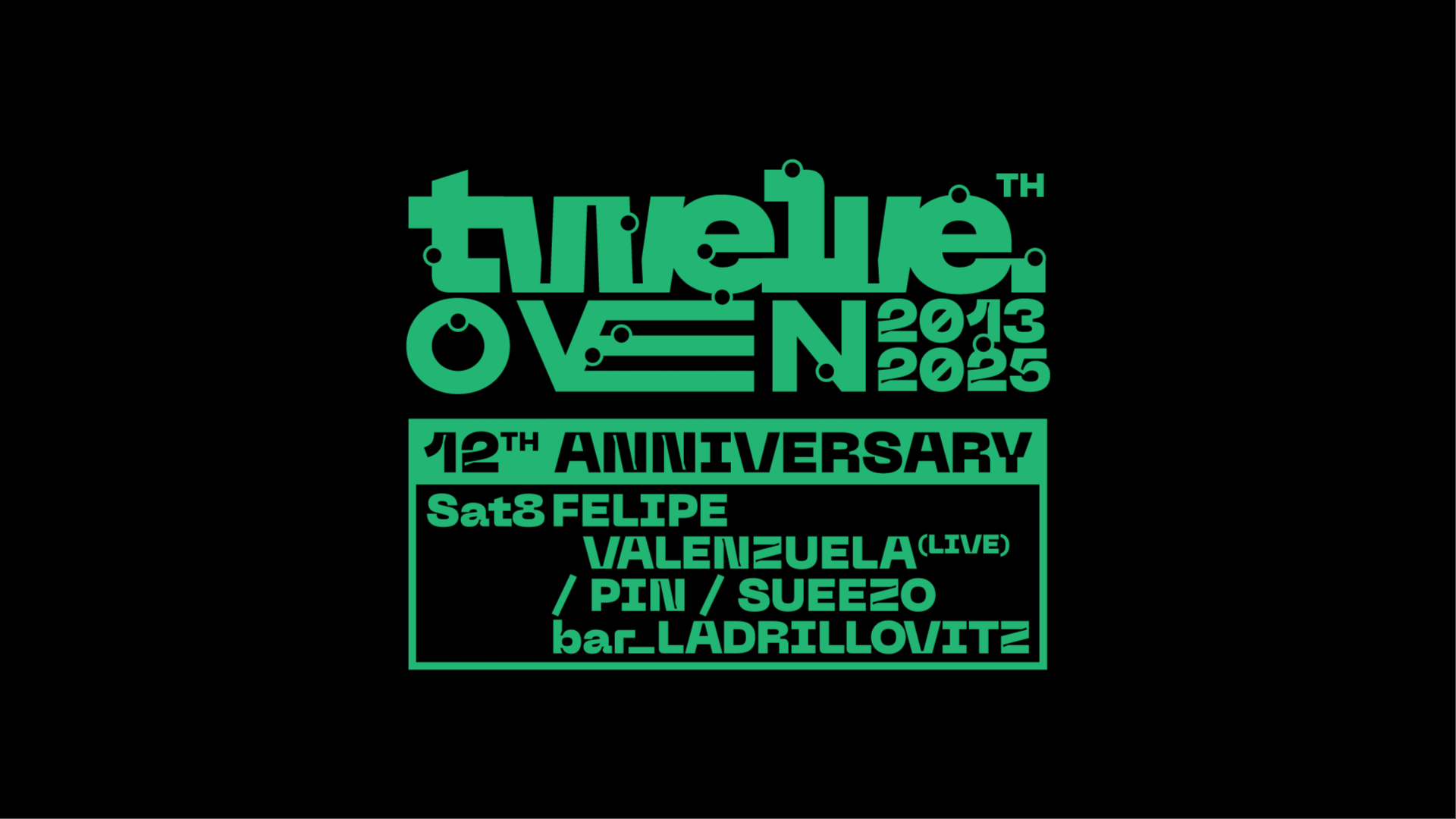 12 ANIVERSARIO: Felipe Valenzuela (live) + Pin + Sueezo / Bar: Ladrillovitz image