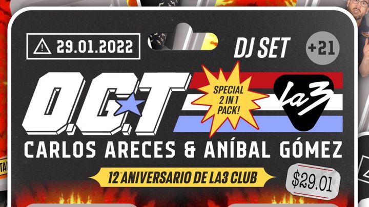 Cover for event: 12 Aniversario La3 con CARLOS ARECES & ANIBAL GOMEZ