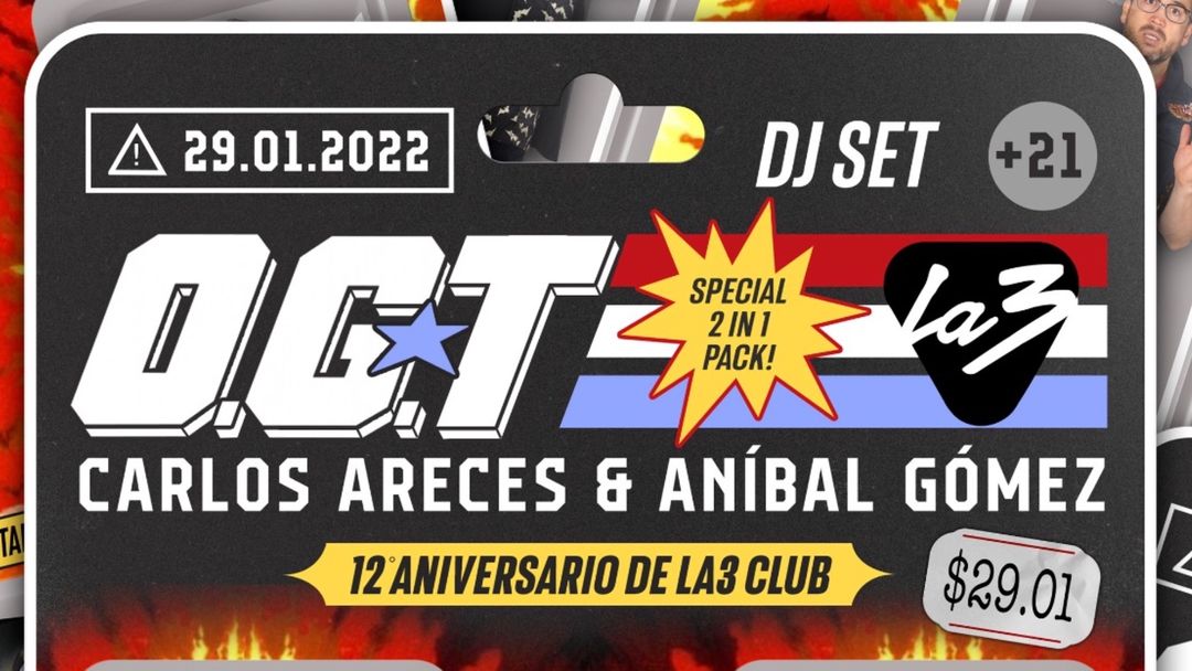 12 Aniversario La3 con CARLOS ARECES & ANIBAL GOMEZ event cover