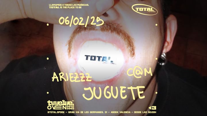 Cover for event: 12 ANIVERSARIO: TOTAL w/ Juguete + C@m + Ariezzz / Bar: Nomart