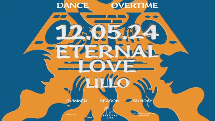 Cover for event: 12.05 DANCEOVERTIME W// ETERNAL LOVE @Mamalunasoulbeach