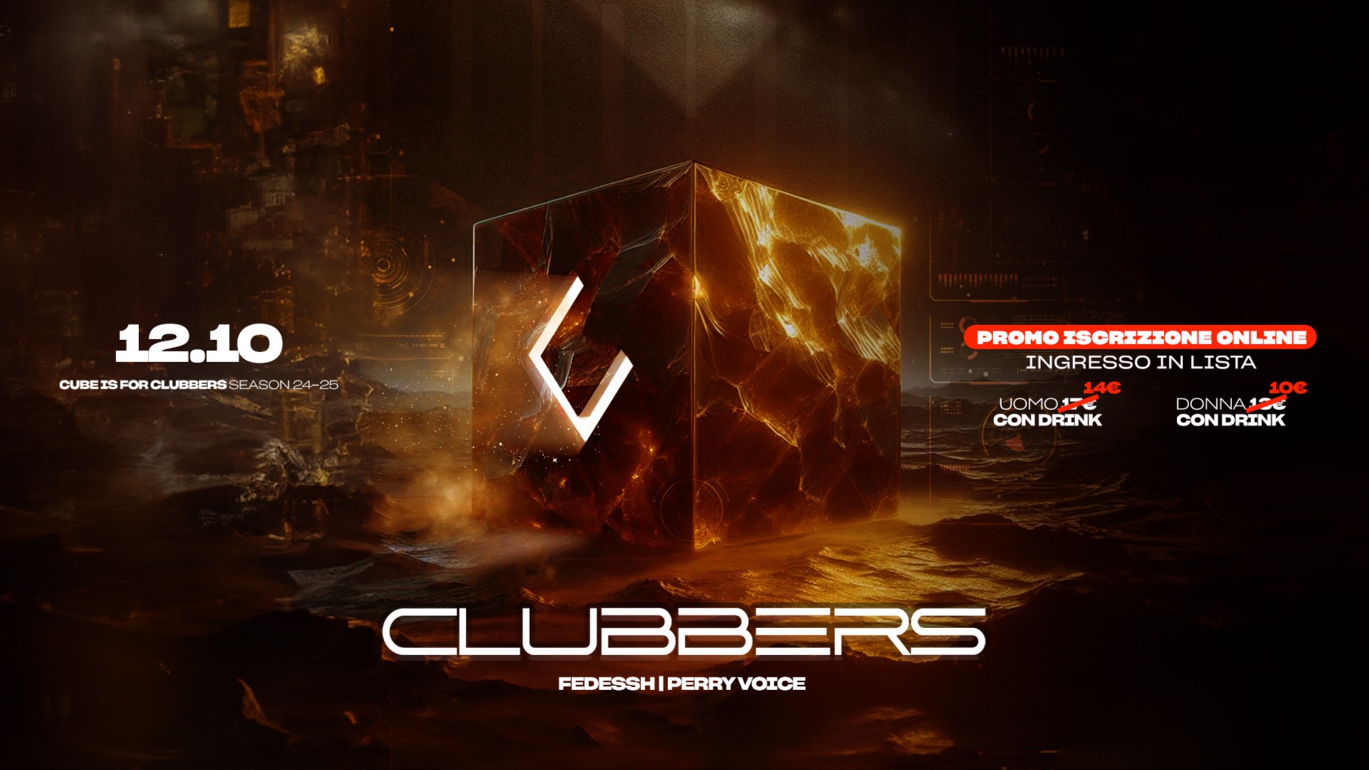 12.10 - CLUBBERS | IL SABATO DEL CUBE