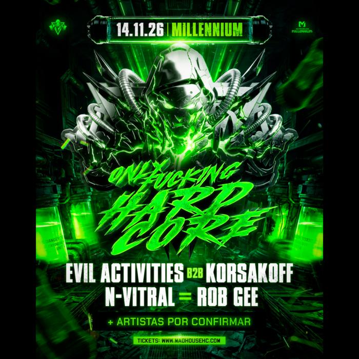 Cartel de Only Fucking Hardcore en Ultraclub Millennium