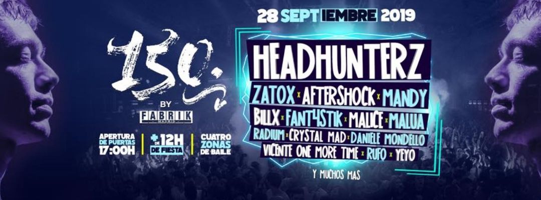 Cartel del evento 150 Edición Septiembre - Headhunterz
