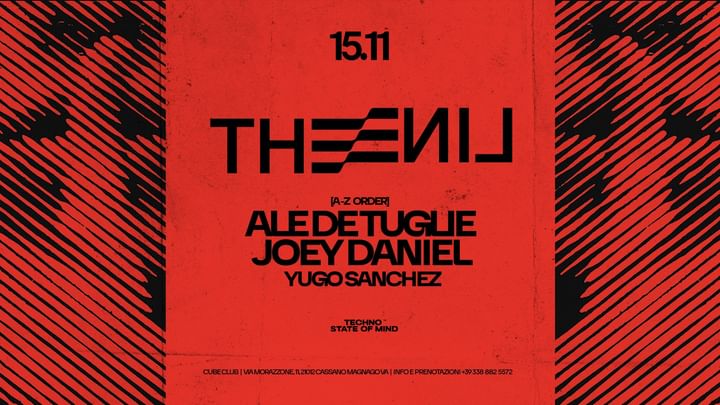 Cover for event: 15.11 | The Line | w/ ALE DE TUGLIE & JOEY DANIEL & Yugo Sanchez