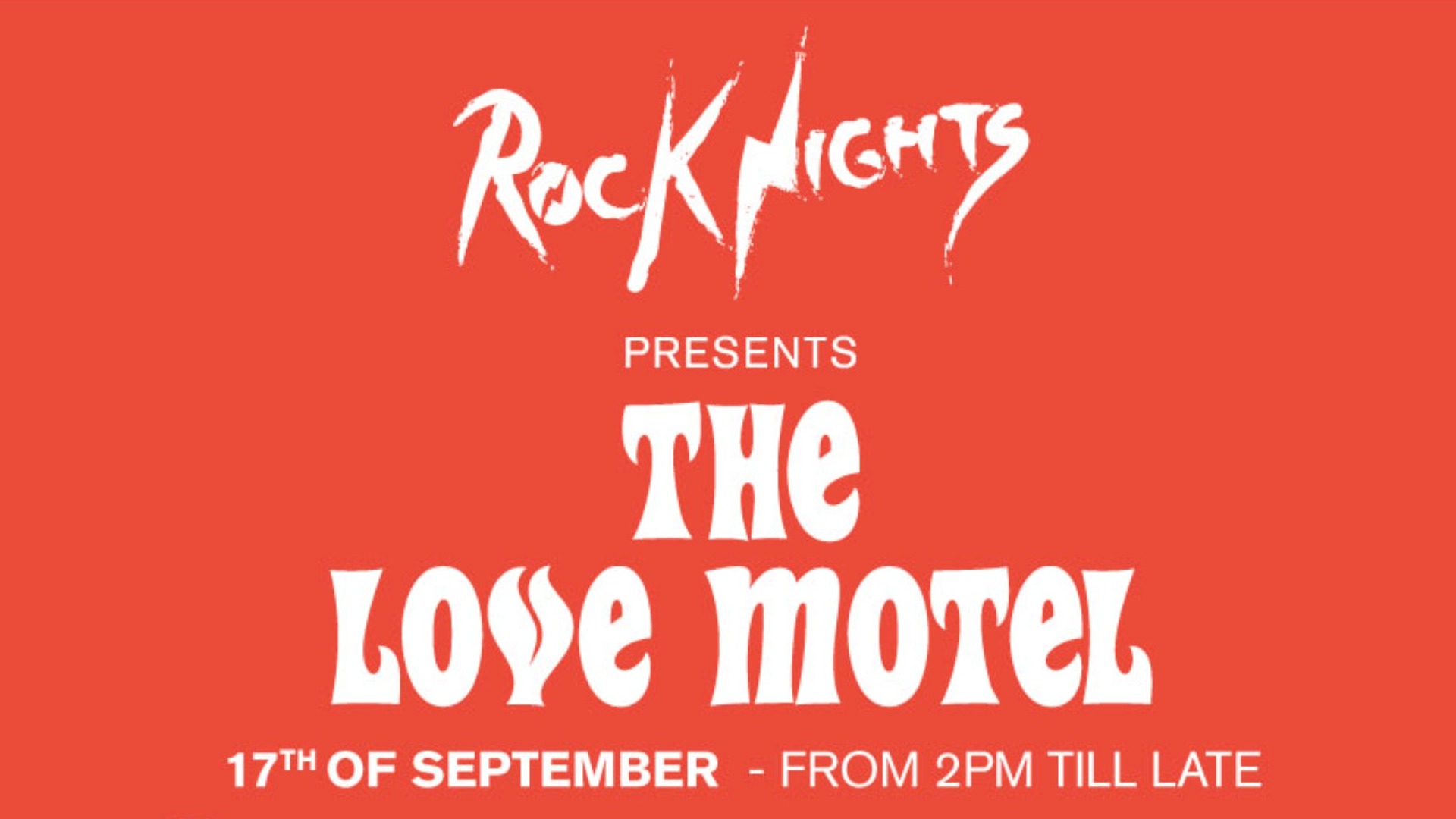 17th September Rock Nights presents The Love Motel