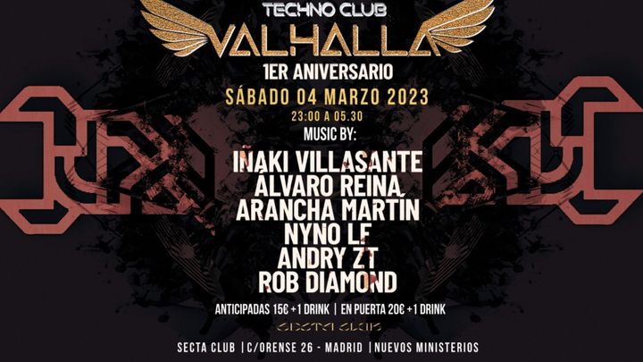 Cover for event: 1º ANIVERSARIO VALHALLA TECHNO CLUB