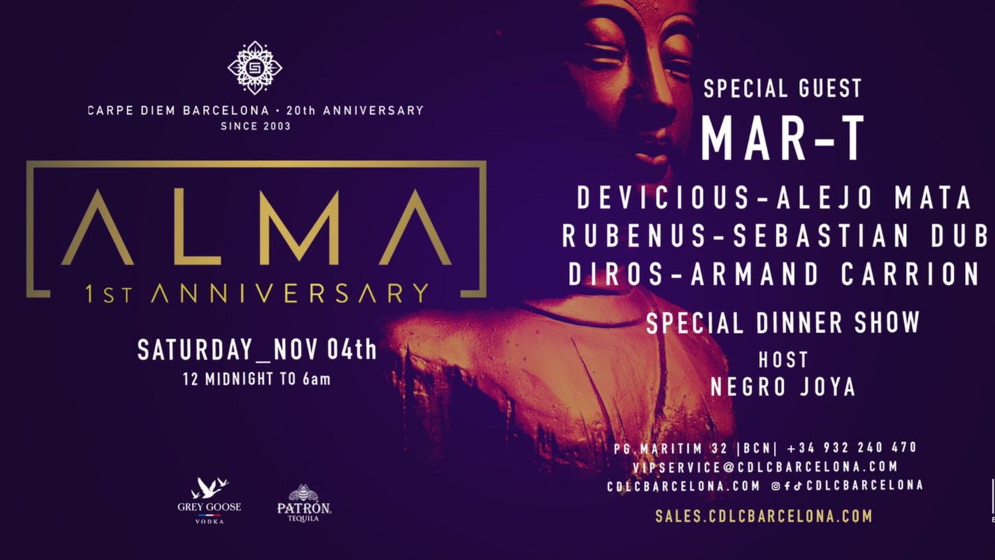 1st Anniversary Alma @ Carpe Diem Barcelona W/ Mar-T ( Amnesia Ibiza ) image