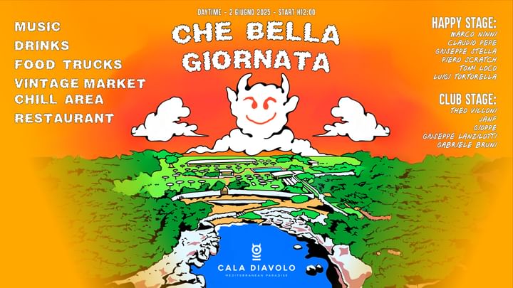 Cover for event: 2.06 CHE BELLA GIORNATA @ Cala Diavolo | DayTime
