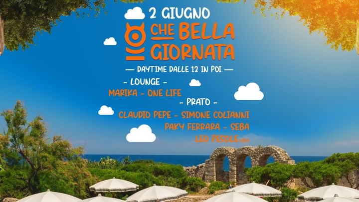 Cover for event: 2.06 CHE BELLA GIORNATA / Daytime / @CalaDiavolo