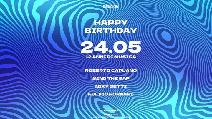 Cover for event: 24/05-MUSICOLOGY BDAY-12 ANNI DI MUSICA