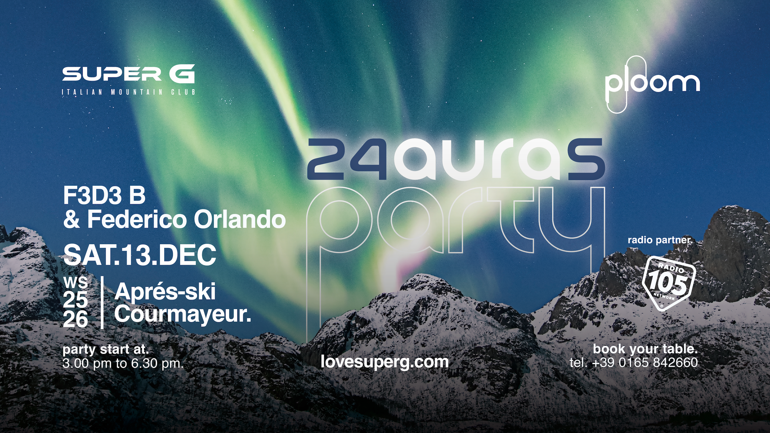 24AURAS presents F3D3 B & Federico Orlando @Super G image