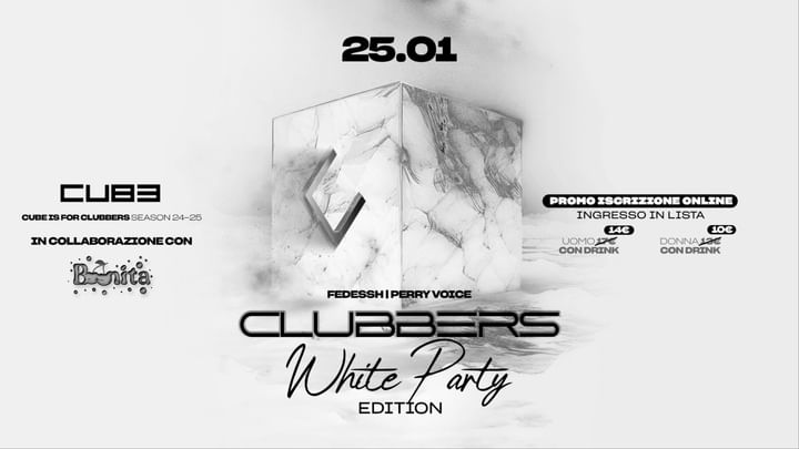 Cover for event: 25.01 - CLUBBERS | WHITE PARTY