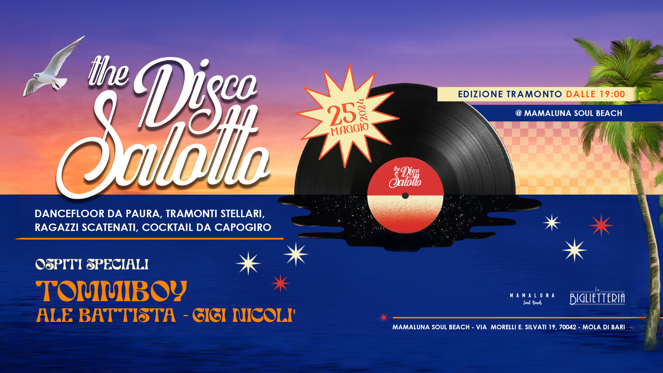 25.05 DISCO SALOTTO - Edizione Tramonto W/ TOMMIBOY @Mamaluna Soul Beach image