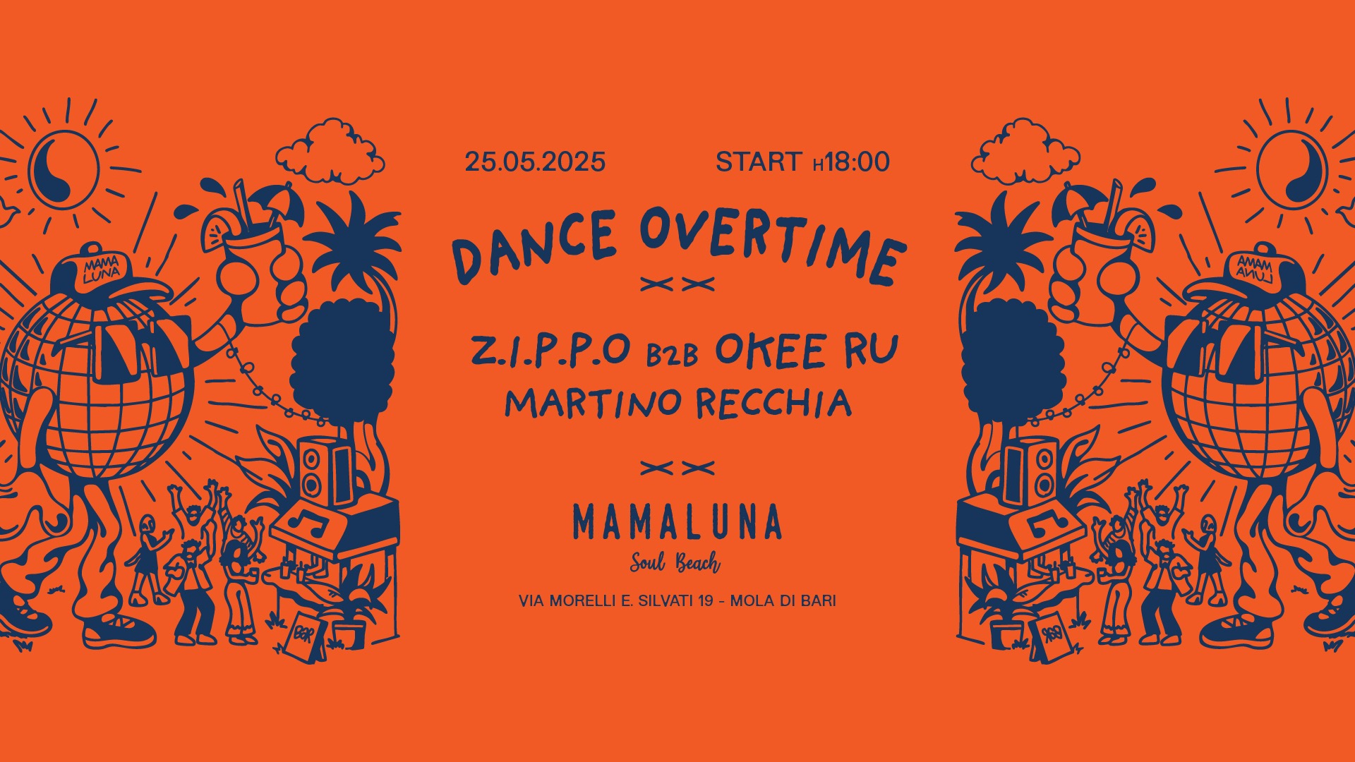 25.05 DANCEOVERTIME Z.I.P.P.O presents JIMA FEI b2b OKEE RU @Mamalunasoulbeach image