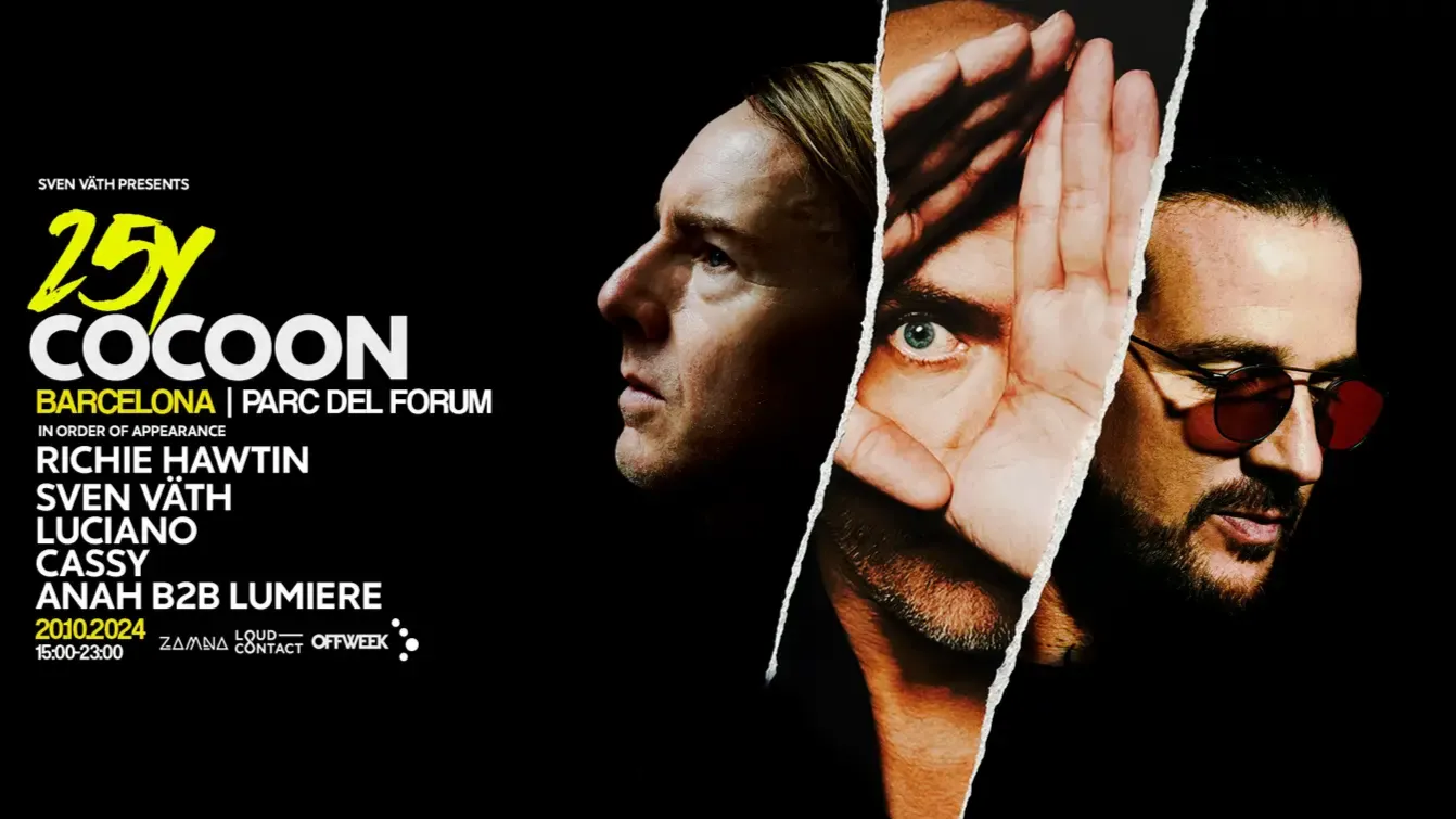 25yrs of Cocoon with Sven Vath, Richie Hawtin, Luciano & more image