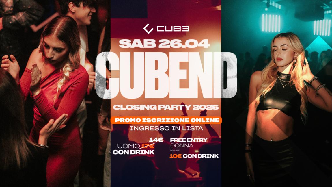 Locandina CUBE CLOSING PARTY