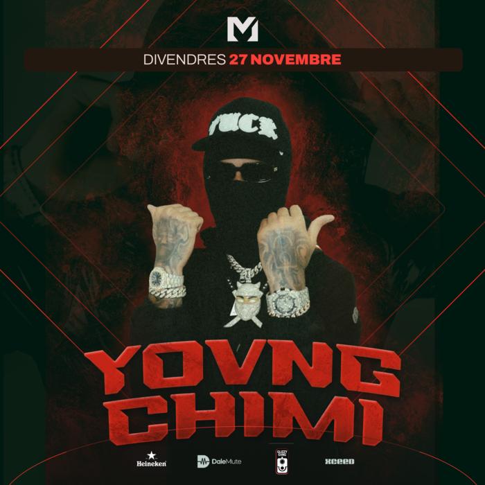 Cartel de YOVNGCHIMI en Ultraclub Millennium