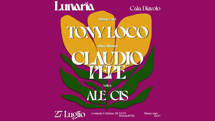 Cover for event: 27.07 LUNARIA @CalaDiavolo - Monopoli