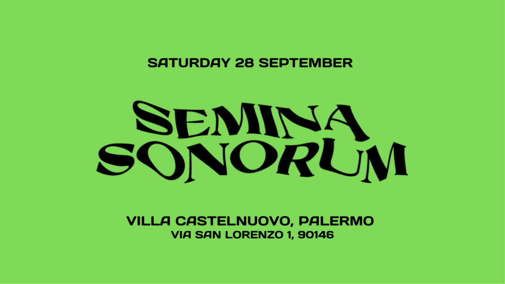 28.09 | Semina Sonorum @ Villa Castelnuovo, Palermo image