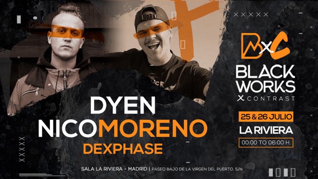 Couverture de l'événement 2nd Round: Blackworks x Contrast: Dyen + Nico Moreno