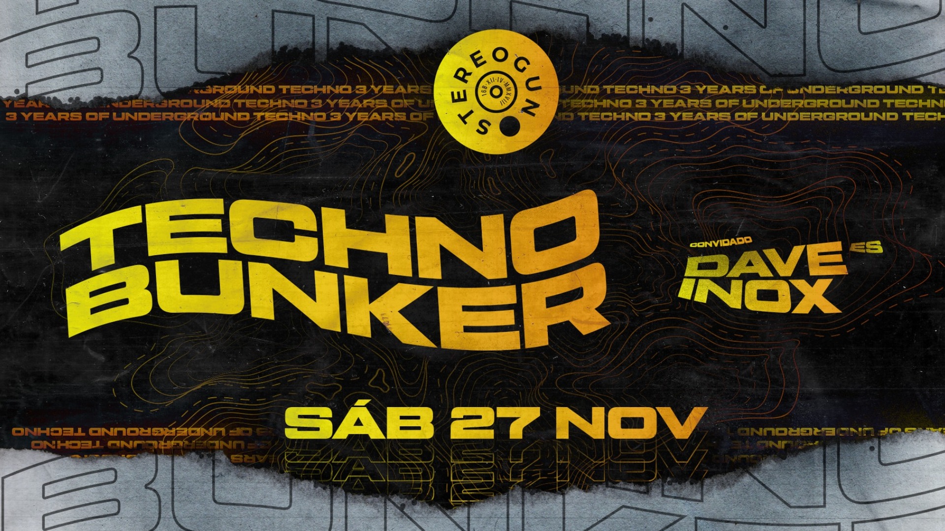 3 Years of Techno Bunker - Dave Inox ( ES ) @ Stereogun, Leiria image