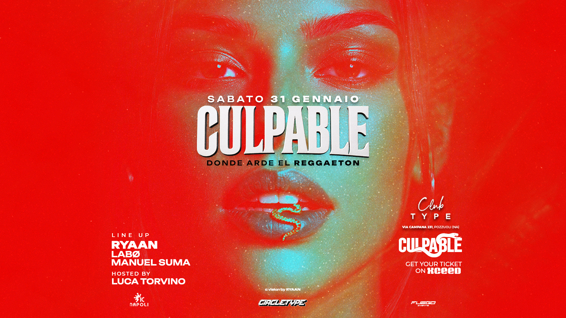 31/01 IC Napoli Presents: Culpable @ Club Type image