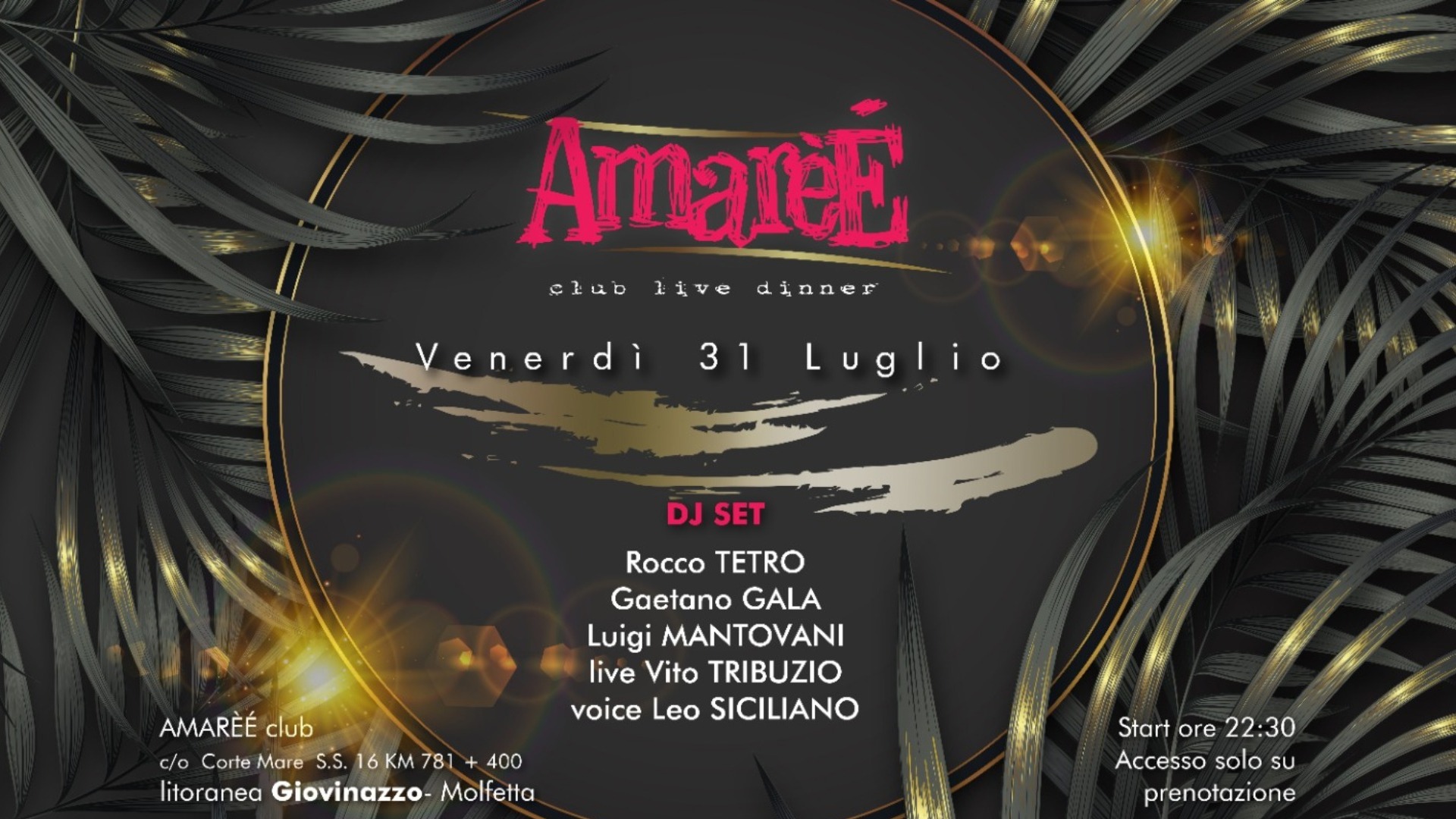 31 Luglio • AmarèÉ Club • Beach Side image