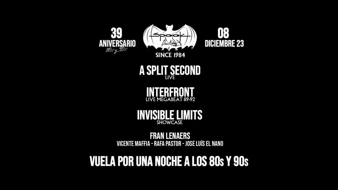 Cartel del evento 39 aniversario / 80s 90s  