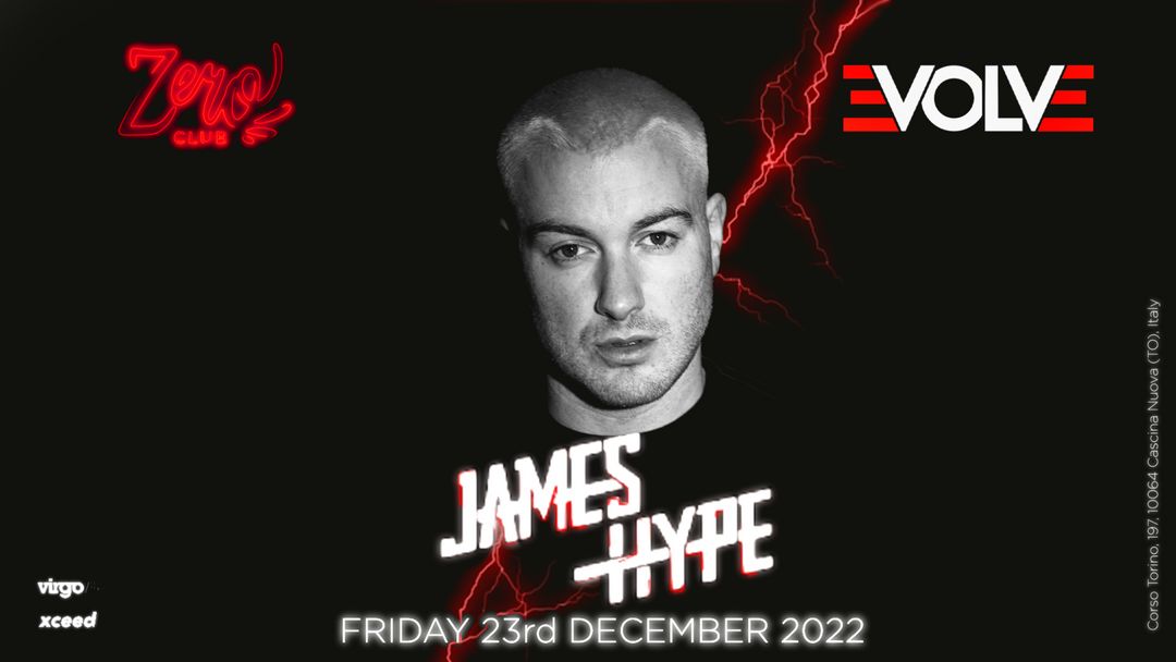 ƎVOLVE w/ JAMES HYPE-Eventplakat