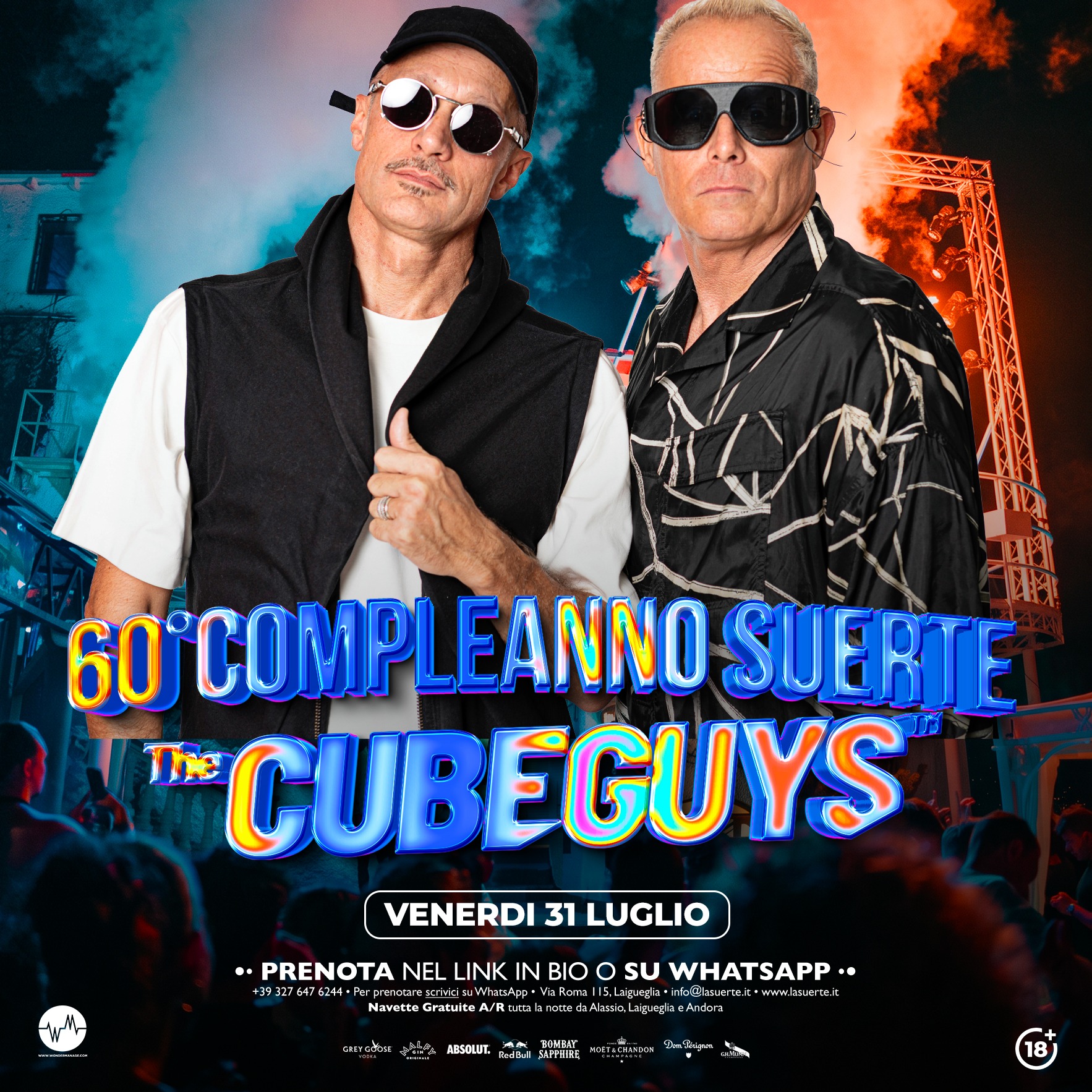 60esimo compleanno Suerte W/Cube Guys