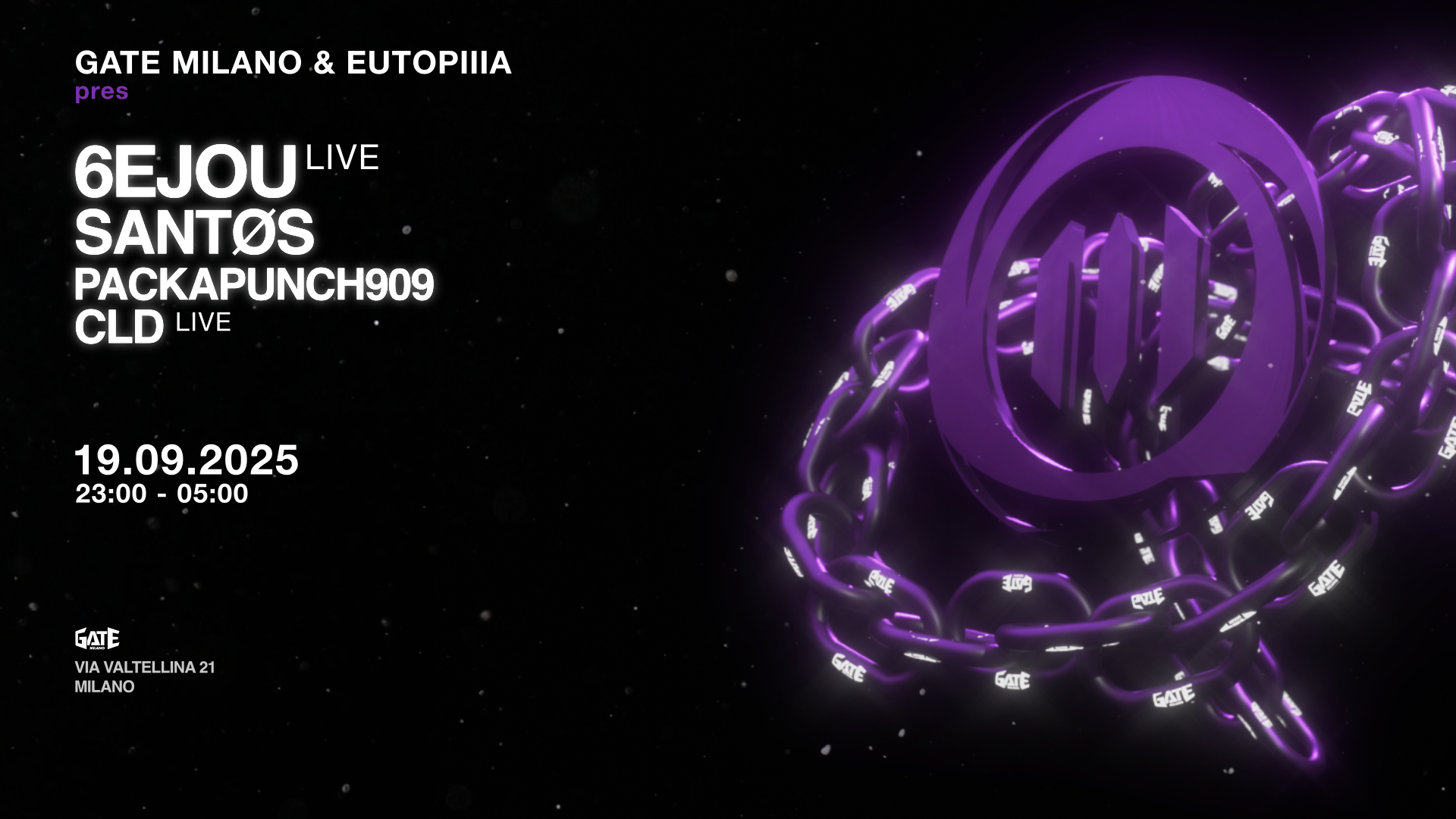 6ejou LIVE, Santøs, Packapunch 909, CLD LIVE image