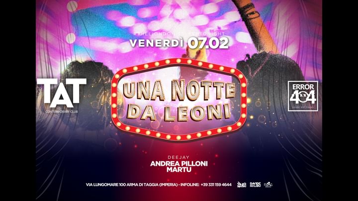 Cover for event: 7 FEBBRAIO- UNA NOTTE DA LEONI