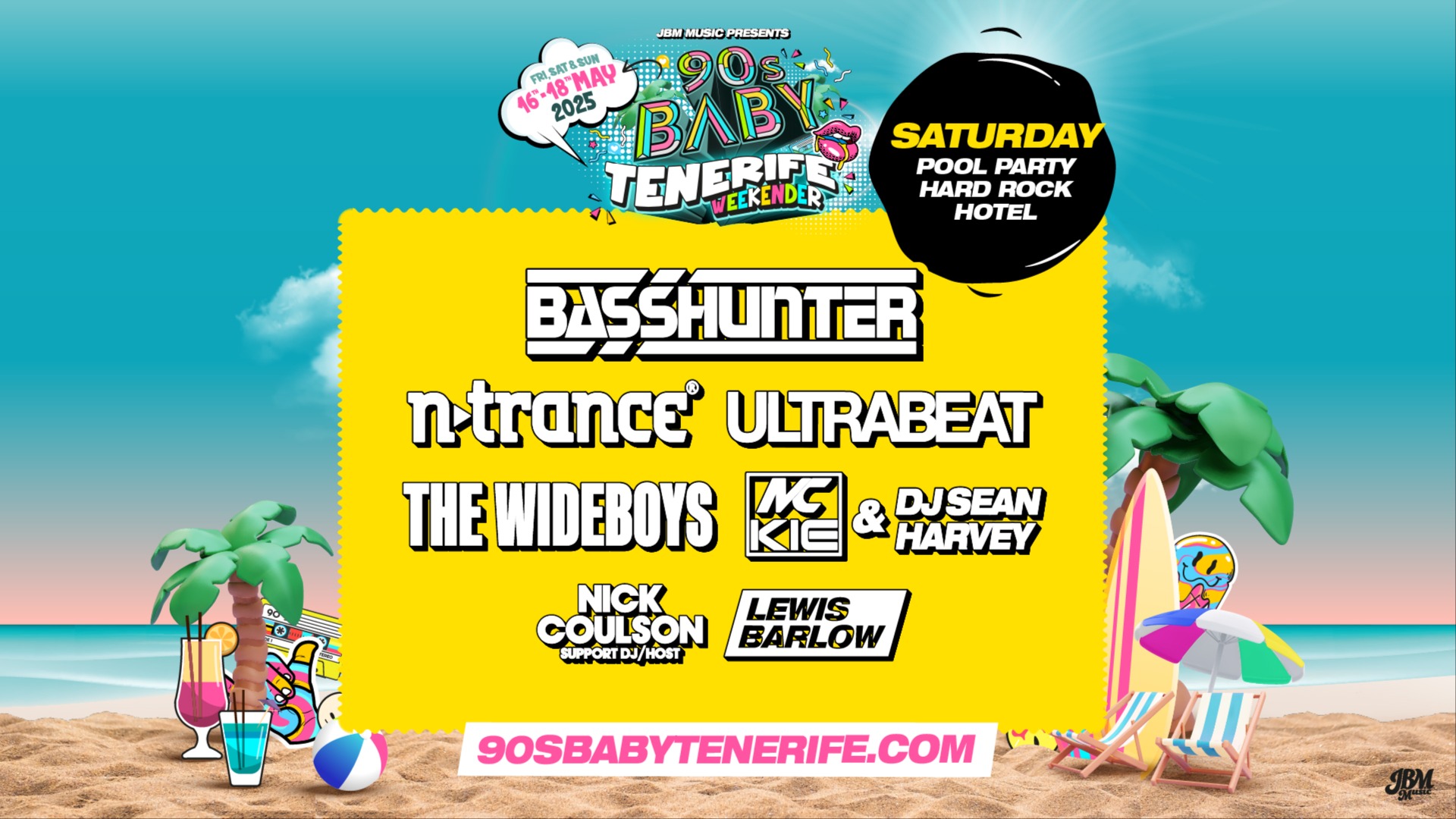 90s Baby Tenerife (Saturday 17th May): Basshunter, N-Trance, Ultrabeat, The Wideboys & More image