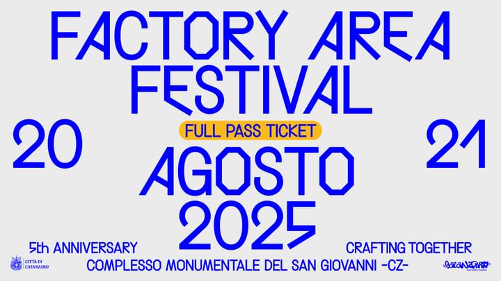 Cover for event: Abbonamento - Factory Area Festival | Full Pass